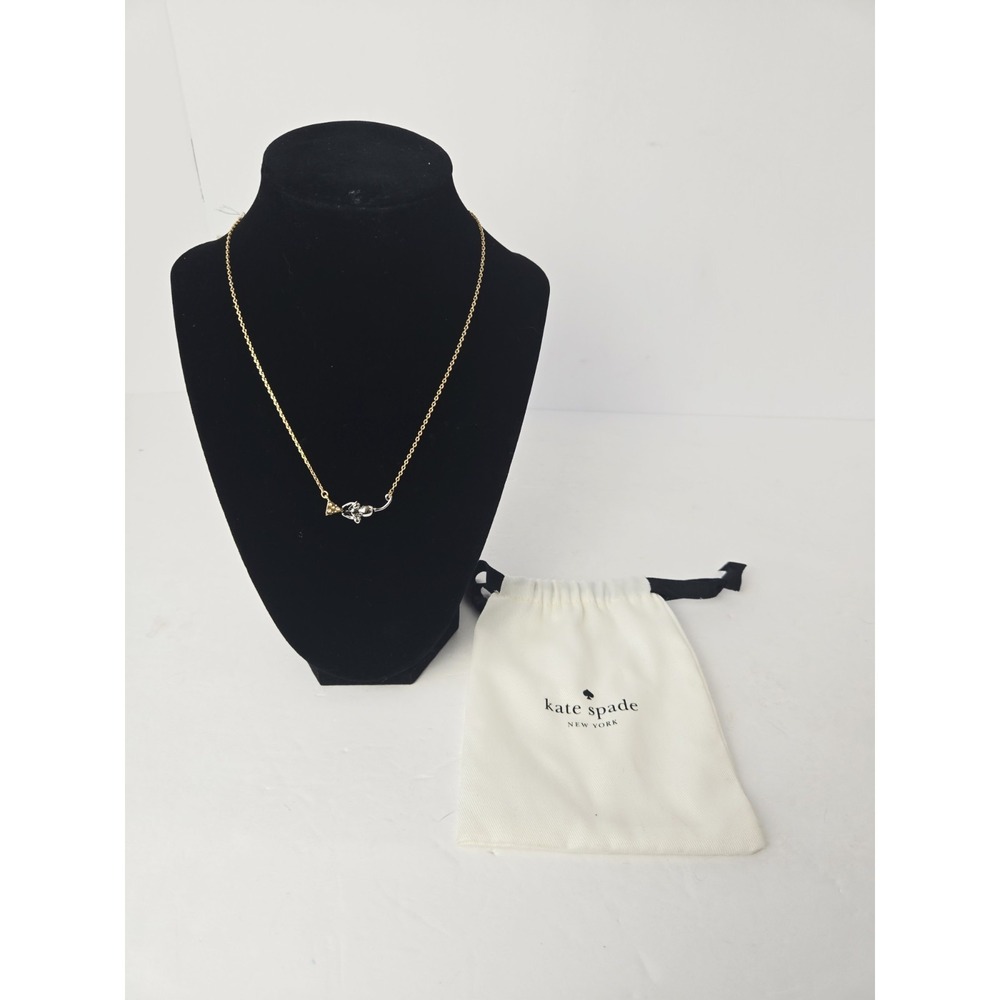 Kate Spade necklace NWT Mouse and cheese gold tone